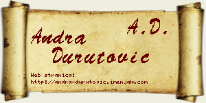 Andra Durutović vizit kartica